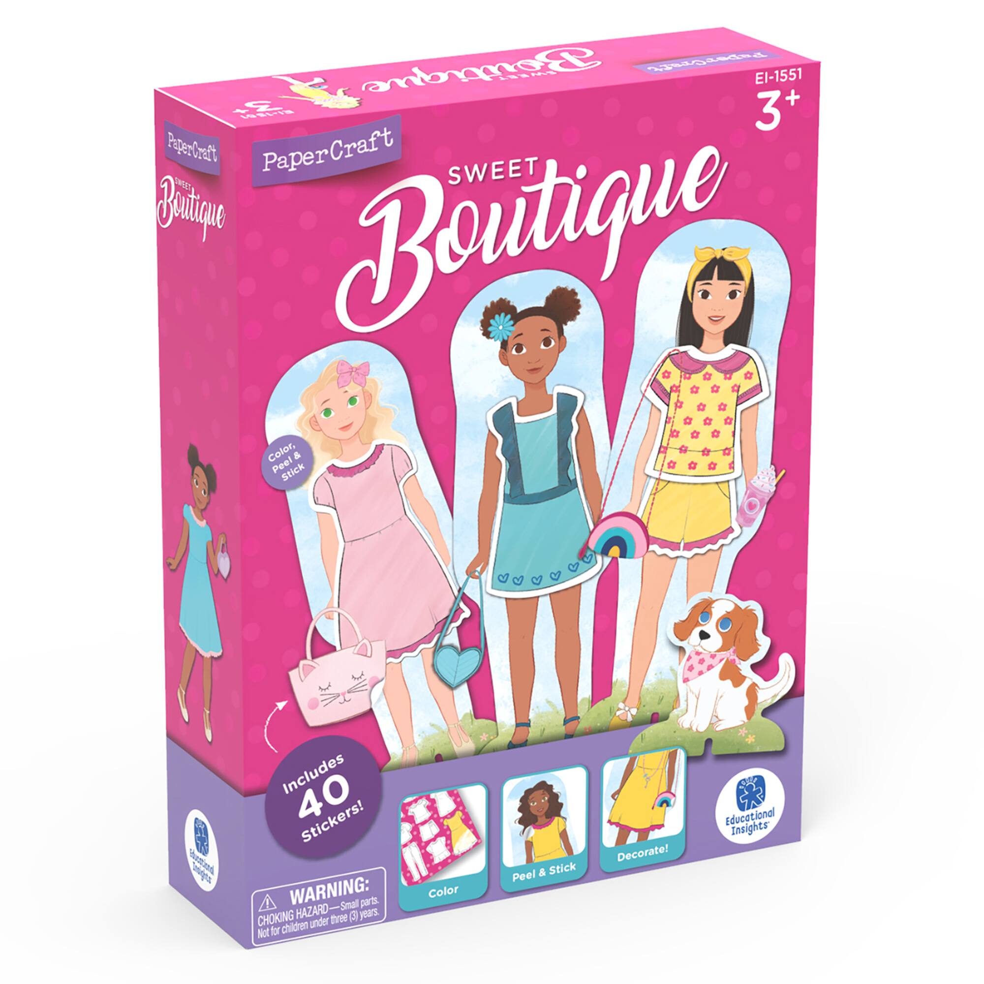Educational Insights® Papercraft Sweet Boutique Paper Dolls Kit